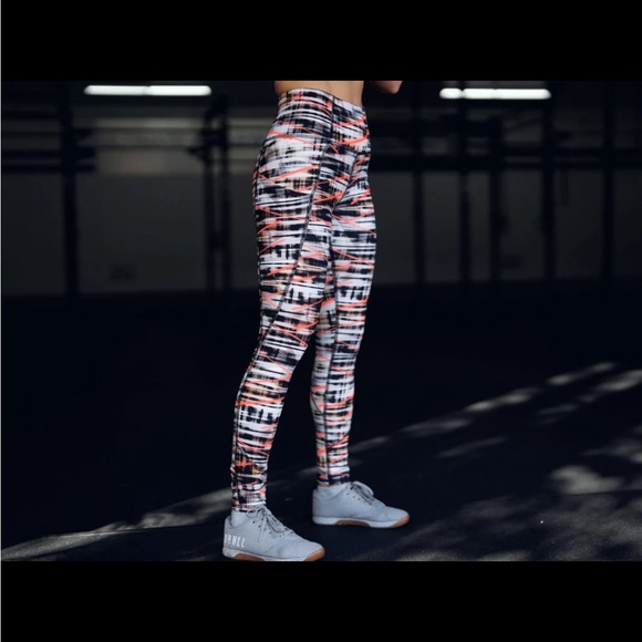 2POOD GALAXY LEGGINGS - orange excellent like new condition - Picture 2 of 4